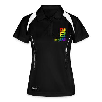 LGBTQ 2012 REGENBOGEN QUEER 13. GEBURTSTAG PRIDE - Frauen Polo atmungsaktiv - Schwarz/Weiß - Vorne