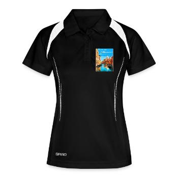 Venise Italie Affiche de voyage vintage WPA Souvenir - Polo respirant Femme - noir/blanc - Devant