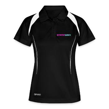 Synthwave - Women's Polo breathable - black/white - Front