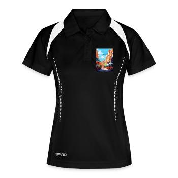 Covent Garden England Uk Travel Poster Souvenir - Women's Polo breathable - black/white - Front