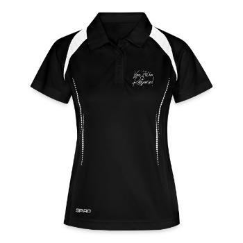 Keine Zeit bin Rentnerin. - Frauen Polo atmungsaktiv - Schwarz/Weiß - Vorne