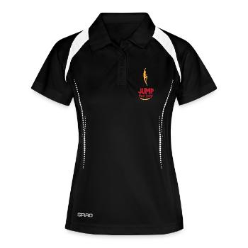 Jump For Joy von JoEp Skate - Frauen Polo atmungsaktiv - Schwarz/Weiß - Vorne
