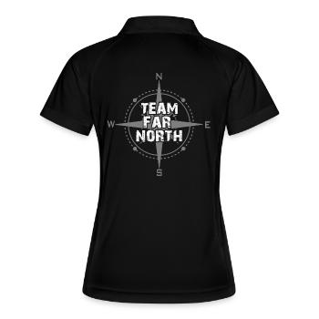 Team Far North | Nordland | North - Women's Polo breathable - black/white - Back