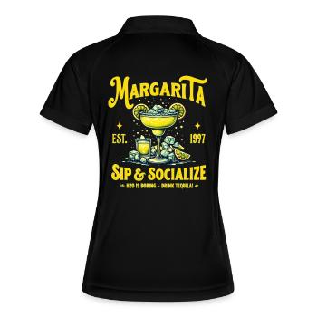 Margarita Cocktail Sirop Socialisez - Polo respirant Femme - noir/blanc - Dos