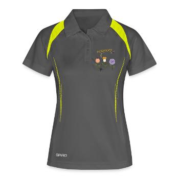 Harmony Flowers - Women's Polo breathable - grey/lime - Front