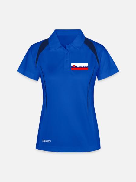 Bratislava City in Slovakian Flag - Women's Polo breathable - royal/navy