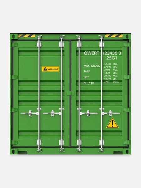 Container - Poster 60x60 cm - Weiß