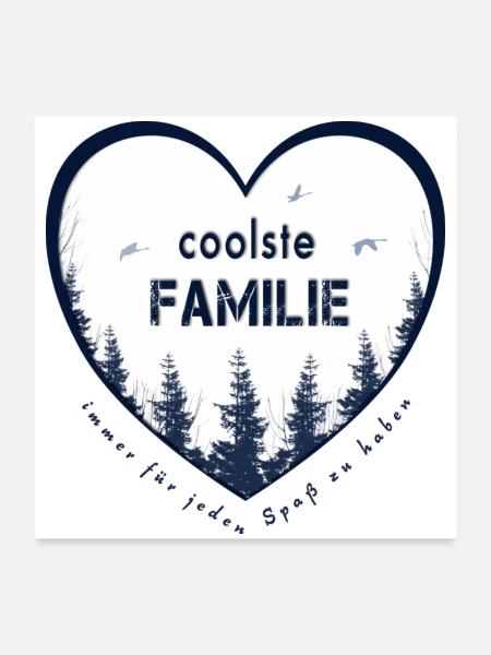coolste Familie - Poster 60x60 cm - Weiß - Vorne