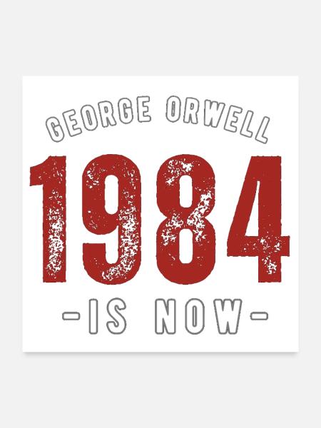 GEORGE ORWELL 1984 - Poster 60x60 cm - Weiß - Vorne