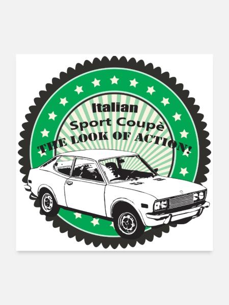 Coup d’État sportif italien - Poster 60 x 60 cm - blanc - Devant