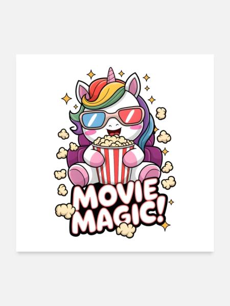 La magie du cinéma ! - Poster 60 x 60 cm - blanc - Devant