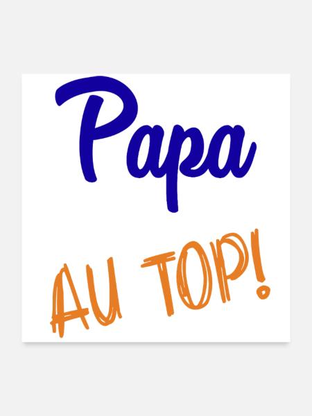 PAPA - Poster 60x60 cm - Weiß - Vorne