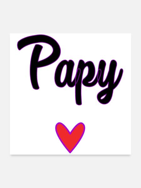 GRANDPA. DAD. FATHER'S DAY. HAPPY FATHER'S DAY - Poster 24" x 24" (60x60 cm) - white - Front