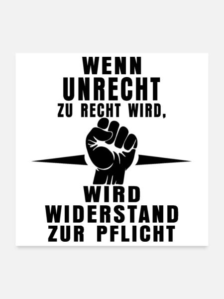 Recognizing injustice – showing resistance - Poster 24" x 24" (60x60 cm) - white - Front