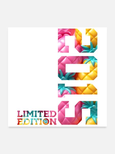 11. GEBURTSTAG LIMITED EDITION 2015 - Poster 60x60 cm - Weiß - Vorne