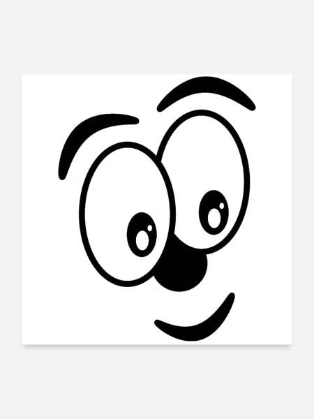 HUMOR - Poster 60x60 cm - Weiß - Vorne