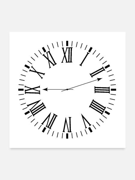 Roman clock - Poster 24" x 24" (60x60 cm) - white - Front