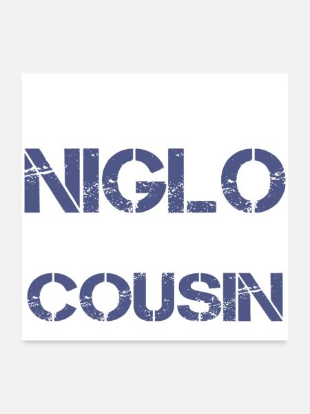 Je mange du Niglo - Poster 60 x 60 cm - blanc - Devant