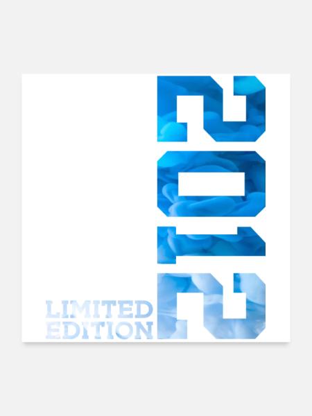 14. GEBURTSTAG LIMITED EDITION 2012 - Poster 60x60 cm - Weiß - Vorne