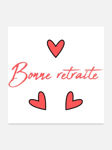 RETIREMENT. RETIREMENT. RETIRED. HAPPY RETIREMENT - Poster 24" x 24" (60x60 cm) - white - Front