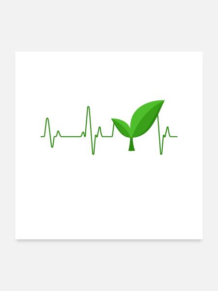 Vegan - Poster 60 x 60 cm - blanc - Devant