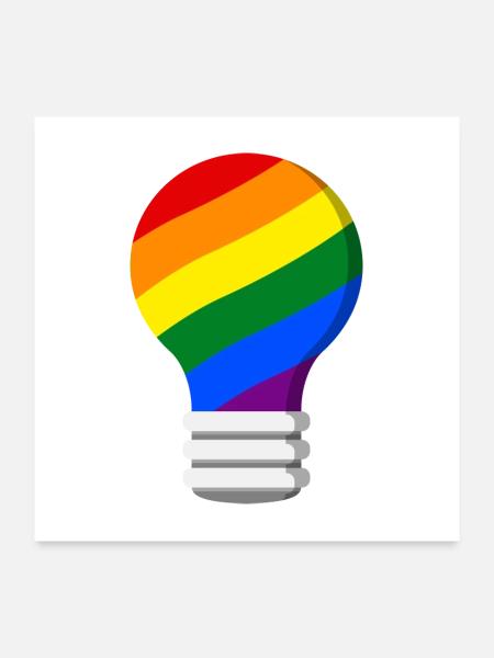 Gay Pride - Poster 60 x 60 cm - blanc - Devant