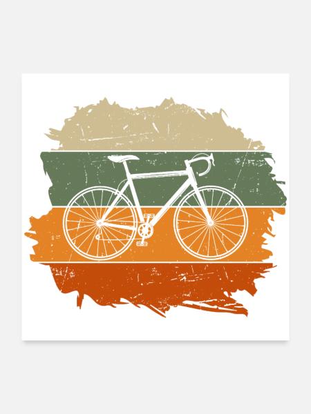 Fahrrad - Poster 60x60 cm - Weiß