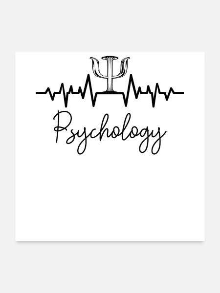 psychologue - Poster 60 x 60 cm - blanc - Devant