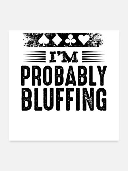 Poker - Poster 60 x 60 cm - blanc - Devant