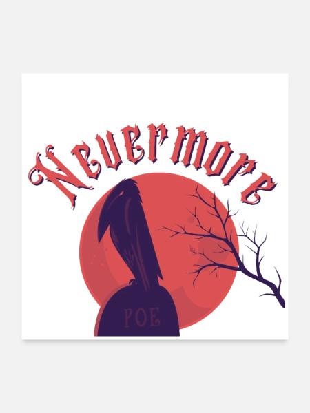 Niemehr - Poster 60x60 cm - Weiß