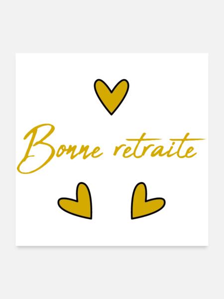 RETIREMENT. COLLEAGUE. RETIREMENT. RETIRED. RETIREMENT. - Poster 24" x 24" (60x60 cm) - white - Front