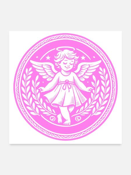 Guardian Angel Logo - Poster 24" x 24" (60x60 cm) - white - Front