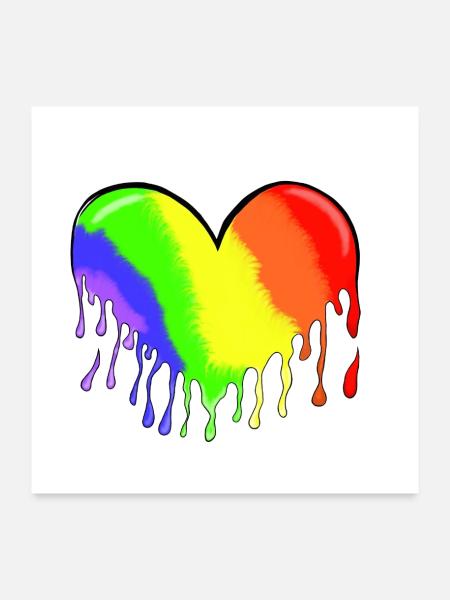 Heart - Poster 24" x 24" (60x60 cm) - white - Front