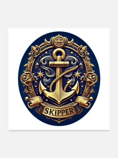 Skipper Logo - Poster 24" x 24" (60x60 cm) - white - Front