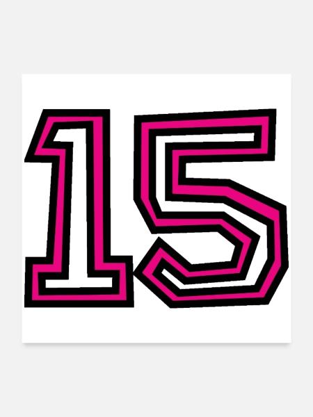 15 - Poster 60x60 cm - Weiß - Vorne