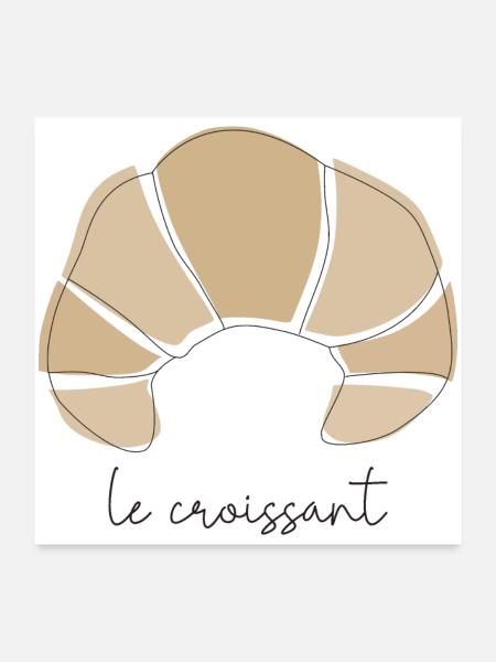 Croissant³. - Poster 60x60 cm - Weiß