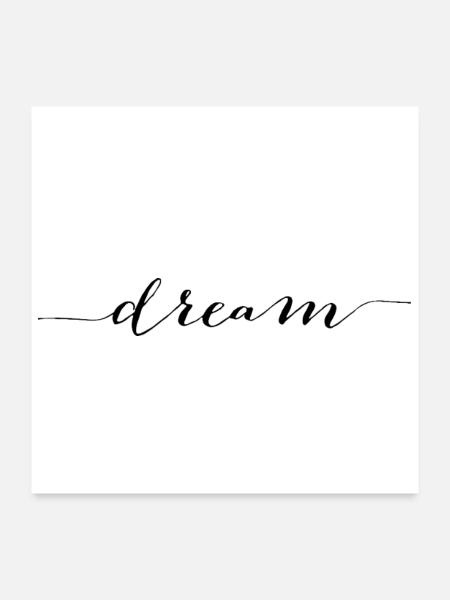rêver - Poster 60 x 60 cm - blanc - Devant