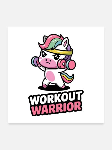 Workout Warrior - Poster 24" x 24" (60x60 cm) - white - Front
