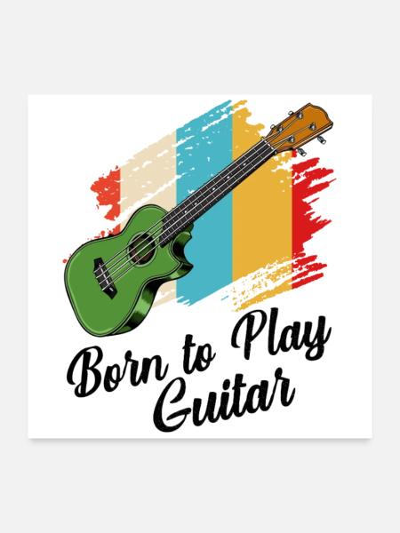 guitar - Poster 24" x 24" (60x60 cm) - white - Front