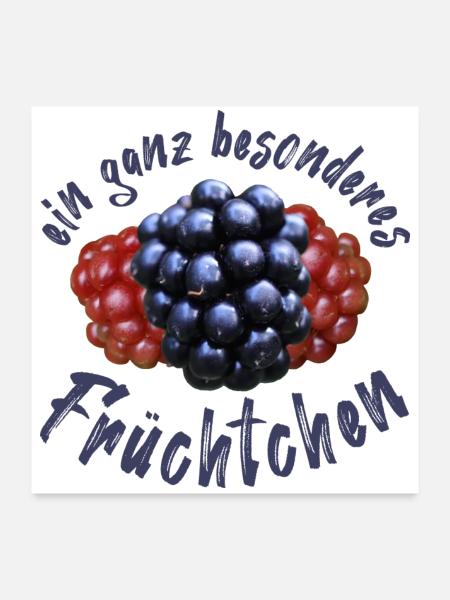 Früchtchen Bengel Göre - Poster 60x60 cm - Weiß - Vorne