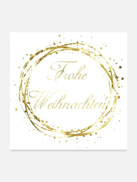 Frohe Weihnachten - Poster 60x60 cm - Weiß
