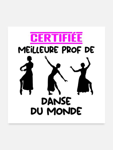 ZERTIFIZIERTER BESTER LEHRER - Poster 60x60 cm - Weiß - Vorne