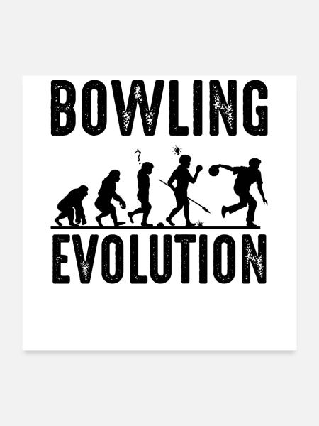 Bowling - Poster 60 x 60 cm - blanc - Devant