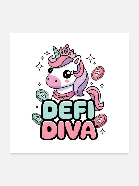 Defi Diva - Poster 60x60 cm - Weiß - Vorne