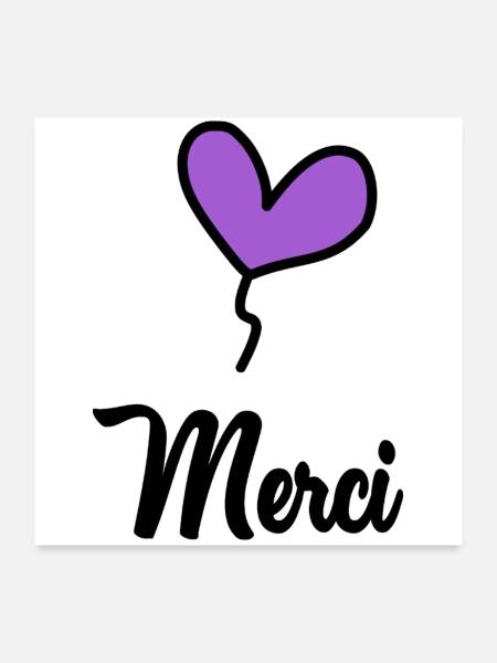 VIELEN DANK. GELIEBTE. MEISTER. DANKE HERRIN - Poster 60x60 cm - Weiß - Vorne