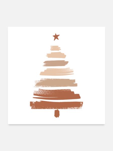 Arbre de Noël - Poster 60 x 60 cm - blanc - Devant