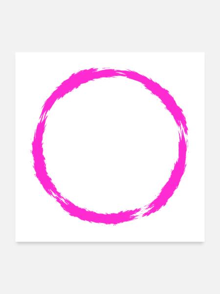 Symbole de cercle Forme de cercle Nouvelle variante - Poster 60 x 60 cm - blanc - Devant