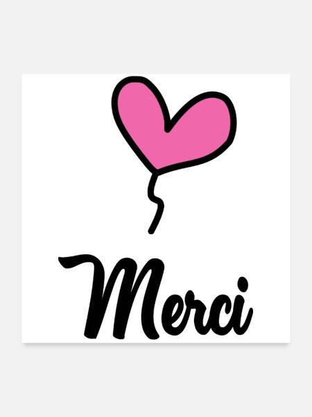 VIELEN DANK. GELIEBTE. MEISTER. DANKE HERRIN - Poster 60x60 cm - Weiß - Vorne