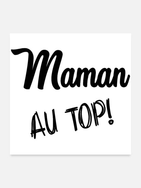 MAMAN. FÊTE DES MÈRES. BONNE FÊTE MAMAN - Poster 60 x 60 cm - blanc - Devant