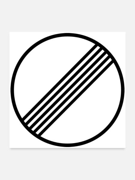 UNBEGRENZT MINIMAL by Unbegrenzt Apparel - Poster 60x60 cm - Weiß - Vorne